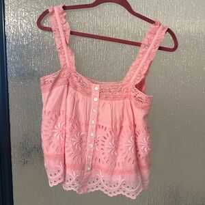 Love Shack Fancy pink cami